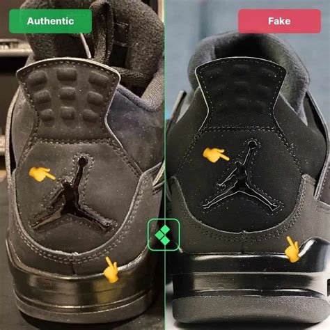 Step 3: Fake vs real Jordan 4 comparison from the back (care for the ...