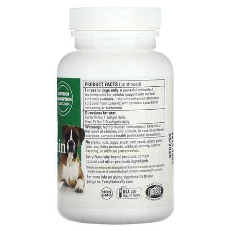 Terry Naturally, Curacel Curcumin, Optimal Cellular Support, For Dogs ...