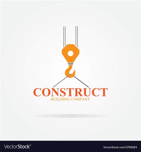 Crane logo for construction company Royalty Free Vector