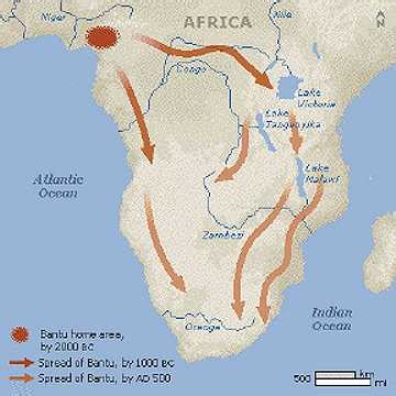 Bantu People Map