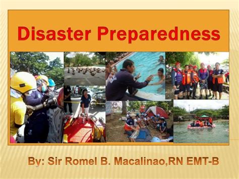 Disaster preparedness