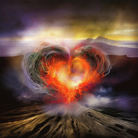 Volcano Love Energy 01 Digital Art by Matthias Hauser - Fine Art America