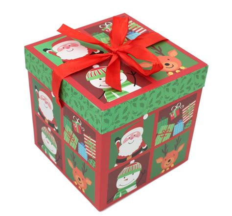 1pc/3pc Christmas Gift Box Large Present Wrapping Box Ribbon Festive ...