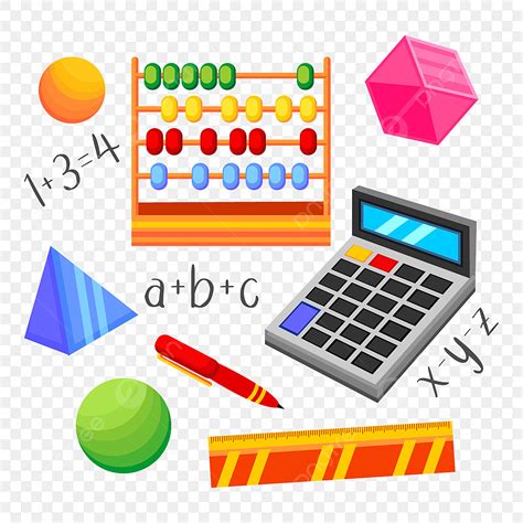 Belo Desenho Animado Matemática Aprendendo Ilustração Educacional PNG ...