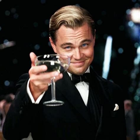 Create meme "DiCaprio with a glass of png, Leonardo DiCaprio photo with ...