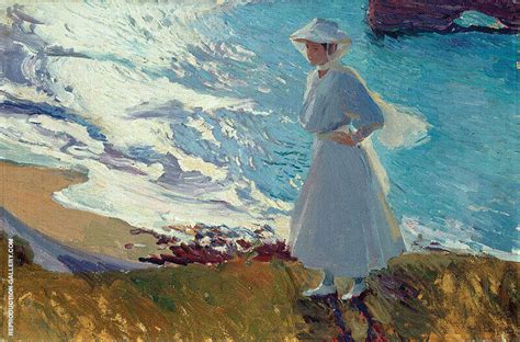 Maria On the Beach at Biarritz | Oil Painting Reproduction