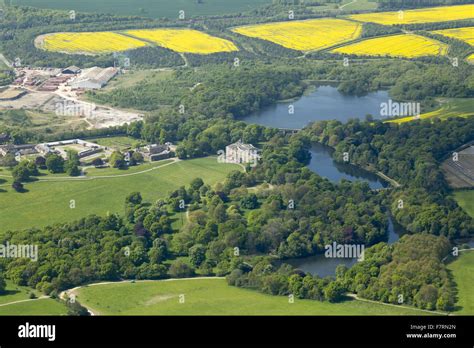 An aerial view of Nostell Priory and Parkland, West Yorkshire. Nostell ...