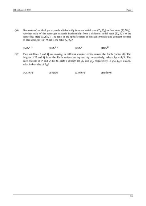 JEE Advanced 2023 Question Paper (PDF) - Download Here - AglaSem Admission