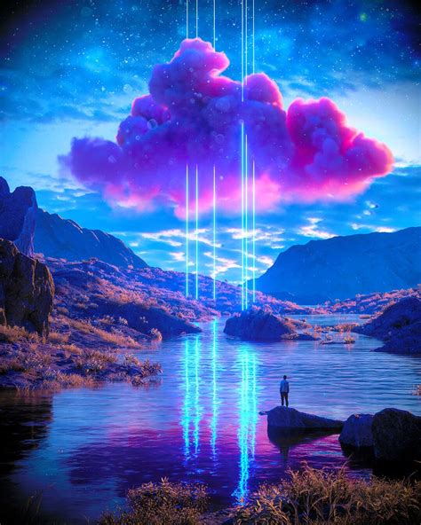 Pink Cloud 3 byJosh Pierce https://ift.tt/3gnGp7Y | Neon wallpaper ...