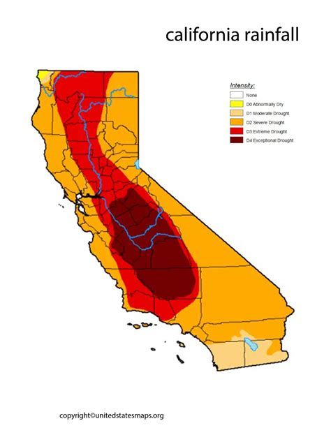 California Rainfall Map | Rainfall Map of California