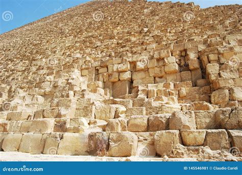 Close-up on the Pyramid of Kefren in Cairo, Giza, Egypt Stock Image ...