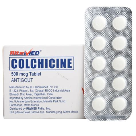 RITEMED, Colchicine 500MCG 1 Tablet [PRESCRIPTION REQUIRED] | Watsons ...