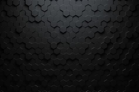 Download Black Abstract Honeycomb Abstract Black HD Wallpaper