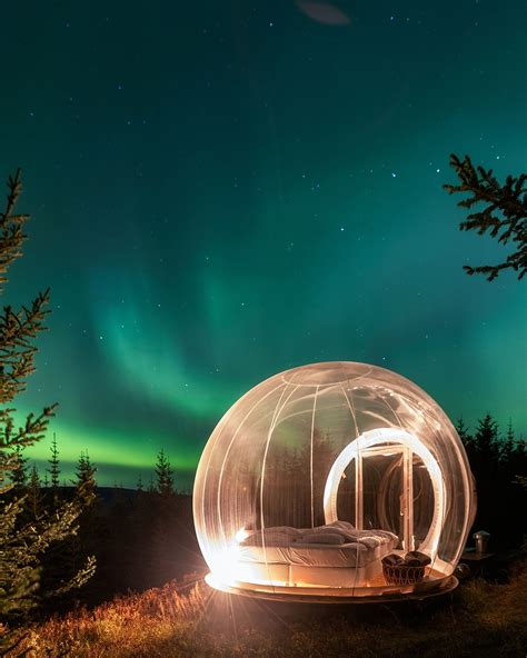 Sleep Under the Northern Lights in the Icelandic Buubble Hotel