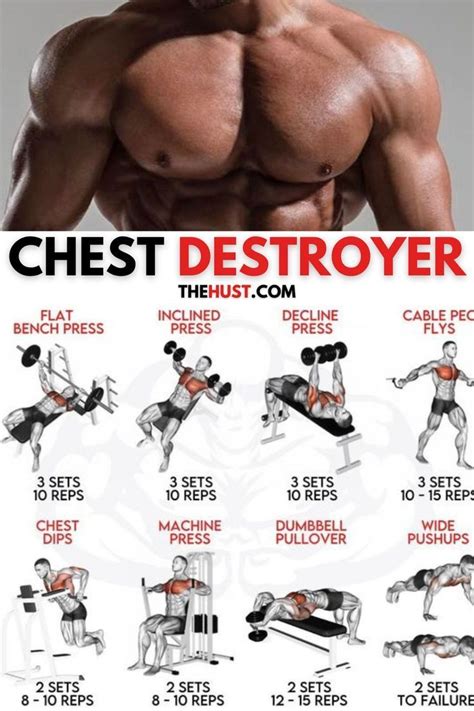 Chest Workout Chart with Dumbbells and Push Ups