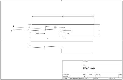 Scarf Joint CAD/PDF Plans - KM Tools