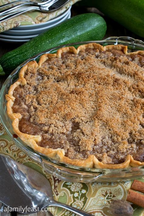 Mock Apple Crumb Pie (Made with Zucchini) - A Family Feast