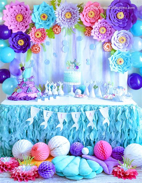 Mermaid Party Ideas DIY Birthday (W. Freebies) - Press Print Party!