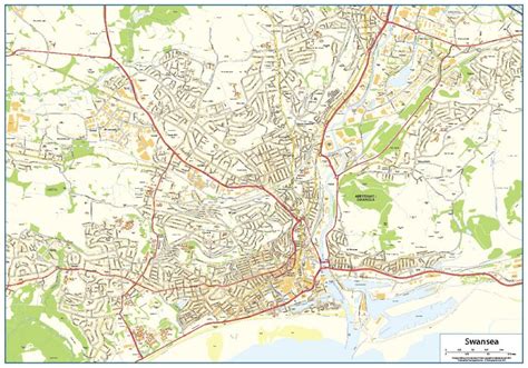 Swansea street map - Cosmographics Ltd