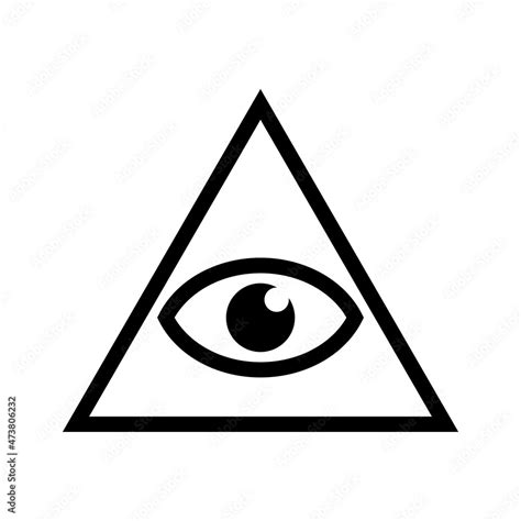 All seeing eye symbol. Eye of Providence. Masonic symbol. All seeing ...