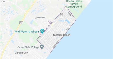 Map Of Surfside Beach Sc - Ailina Laurette