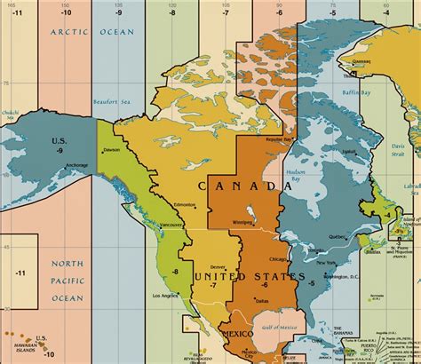 Printable US Map With Time Zones