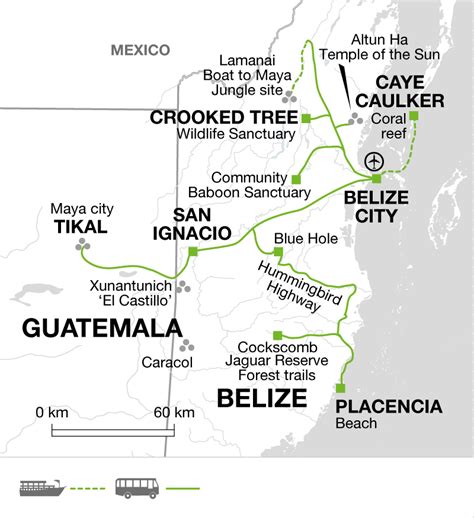 Mayan Ruins In Belize Map