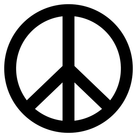 Plain Peace Symbol - Openclipart