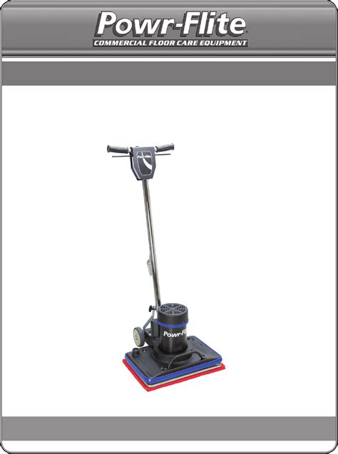 Sweepscrub Powr Flite Powr2 Orbital Floor Machine Operators Manual ...