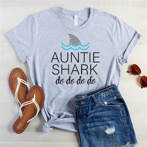 Auntie shark svg aunt svg shark svg cutter file svg files | Etsy