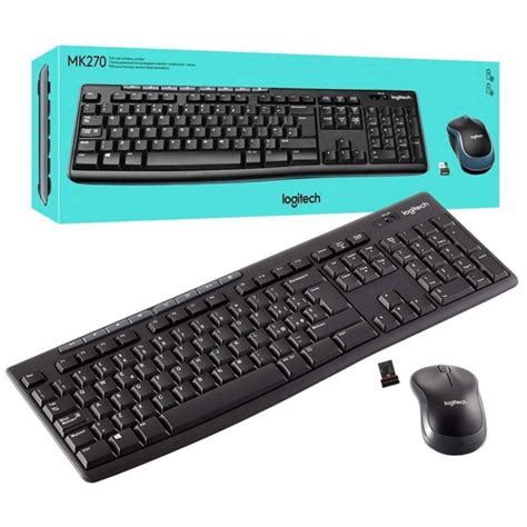 KIT TECLADO + MOUSE LOGITECH MK270 INALAMBRICO USB BLACK