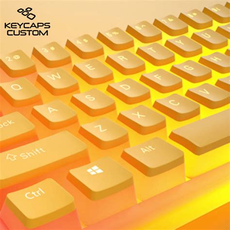 Yellow and White Pudding Keycap for Mechanical Keyboard