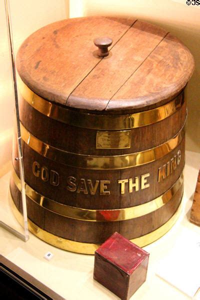 Ship's grog tub at RRS Discovery Museum. Dundee, Scotland.