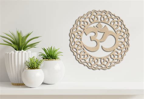 Om Wall Art, Om Wall Hanging, Ohm Wall Decor, Wood Om Symbol, Om Wall ...