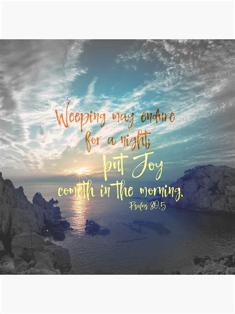 "Sunrise with Joy Comes in the Morning Bible Verse" Poster for Sale by ...