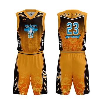 Wholesale Custom Orange Sleeveless Sublimation Basketball Uniforms Boys ...