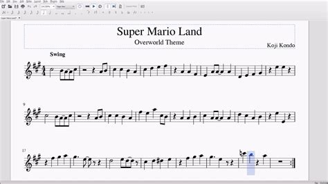 Super Mario Bros Alto Sax Sheet Music