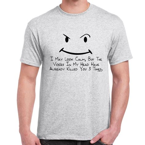 Mens Funny Sayings Slogans T Shirts-I May Look Calm tshirt | eBay