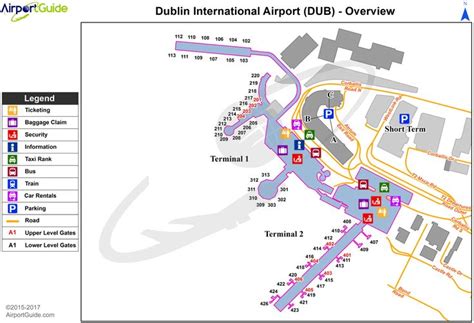 Dublin - Dublin (DUB) Airport Terminal Map - Overview | Airport map ...