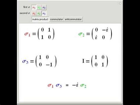 Pauli Spin Matrices - YouTube