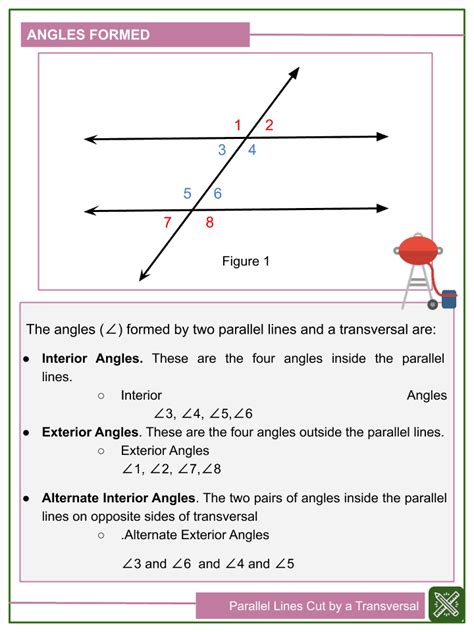 Parallel Lines Cut By A Transversal Worksheet