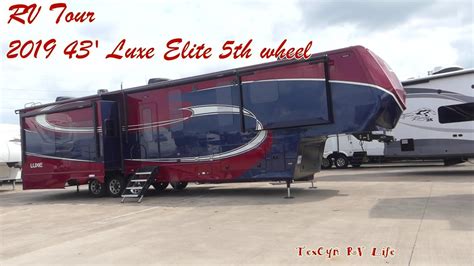 Fulltime RV Life RV Tour 2019 43' Luxe Elite 5th Wheel - YouTube