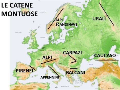 Cartina Europa Fisica Monti | Cartina