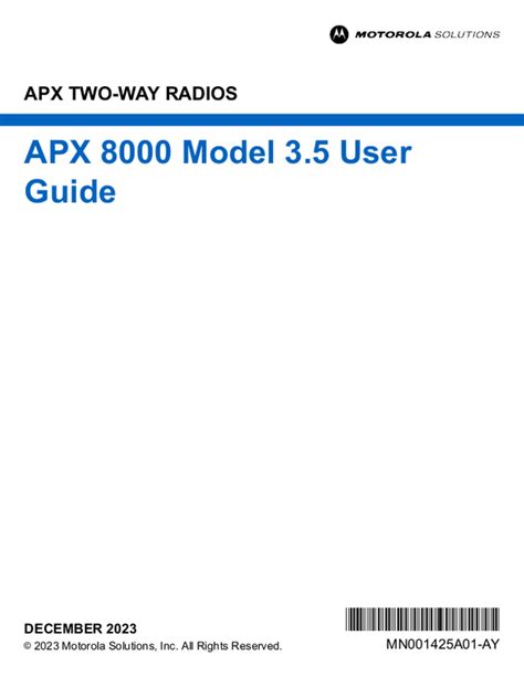 User manual Motorola APX 8000 (English - 163 pages)