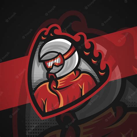 Premium Vector | Rider mascot illustration logo design