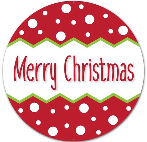 12 Round Metal Merry Christmas Wreath Sign - Etsy