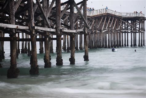 Pier of shapes stock photo. Image of boardwalk, waves - 98881480