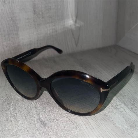 Tom Ford Black / Brown Tortoise Round Sunglasses.... - Depop