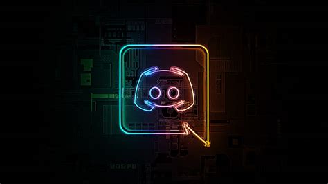 3840x2160px, 4K free download | Discord Neon, digitalart, logo, neon ...