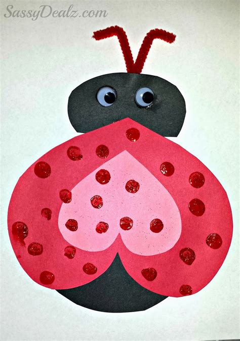 Heart Ladybug Valentines Day Craft For Kids - Crafty Morning